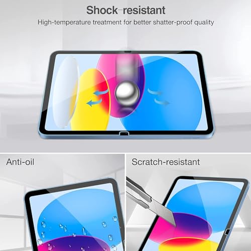 Image of Argus Tempered Glass Screen Protector for Apple iPad 11th Gen (A16) 11 inch 2025 & iPad 10th Gen 10.9 inch 2022 | 9H Hardness, Anti-Scratch, Smudge Resistant, Bubble-Free Installation Kit | Pack of 1
