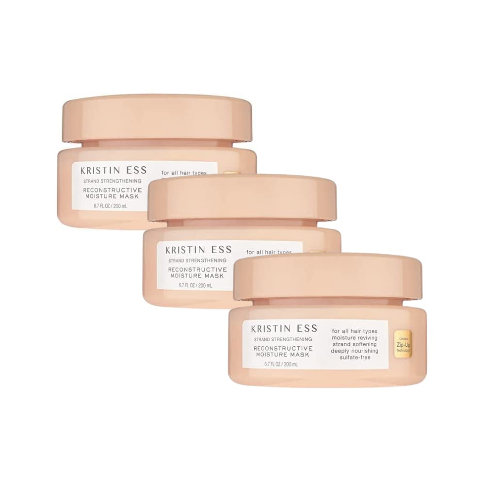 Kristin Ess Hair Strand Strengthening Reconstructive Moisture Mask, Deep Conditioning Hair Treatment for Dry Damaged Hair, Sulfate and Paraben Free, Color + Keratin Safe, 6.7 fl. oz. (Pack of 6)
