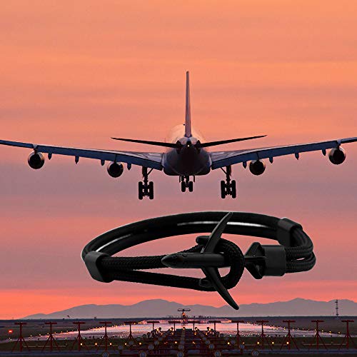 TGBJE Airplane Bracelet Pilot Jewelry Flight Attendants Gift Traveller Gift Aviation Gift (black plane) - Image 6