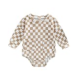 Baby Boy Clothes Cute Checkerboard Plaids Oversized Sweatshirt Romper Ribbed Color Block Long Sleeve
