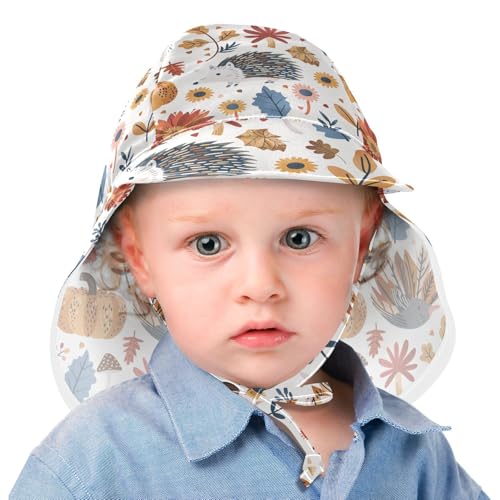 Jungle Animals Hedgehog Pumpkin Wildflower Toddlers Sun Hat Boys Bucket Hats Girls UPF 50+ Protection Adjustable Travel Essentials2