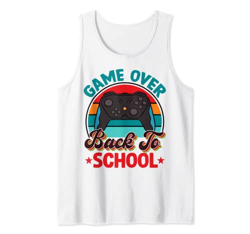 Funny Game Over Teacher Student Controller Back to School Camiseta sin Mangas