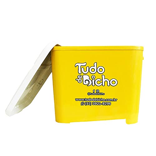 Porta Ração Tudo de Bicho Amarelo - 15kg