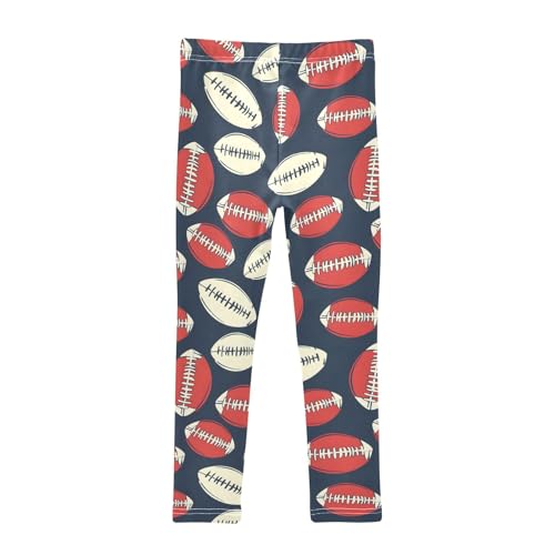 American Football Red Girls Leggings Athletic Pants Tights Stretch Bottom2