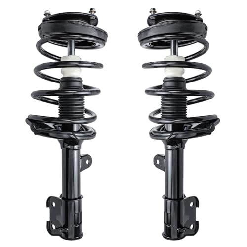 Image of Detroit Axle - 2 Front Struts for 2007 2008 2009 Hyundai Santa Fe, Complete Struts with Coil Spring Replacement Quick Install Ready Strut Shock Assembly