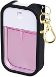 Silicone Case with Bottles Hand Sanitizer Spray Kit,Protective Case with Keychain Compatible with Power Mist and Glow Mist 1.5 fl oz, Hand Sanitizer Spray Accessory (Black)