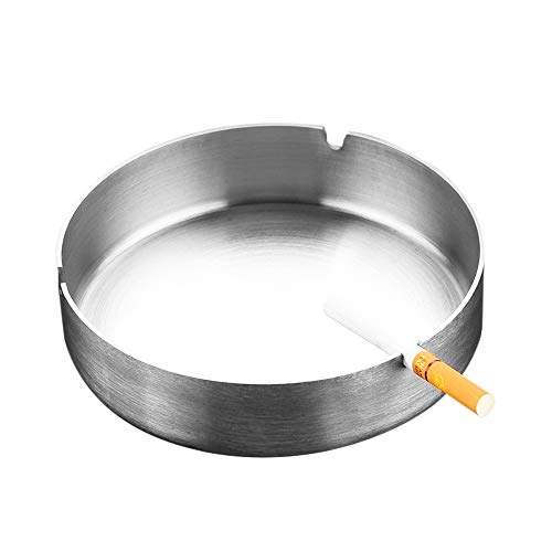 4 Stücke 10cm Edelstahl Aschenbecher Moderne Tischplatte Aschenbecher für Innenraum und Draußen