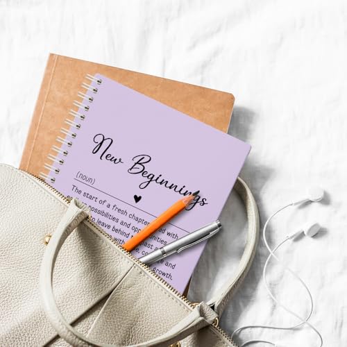 Carnet à spirale violet New Beginnings cahier notes cadeaux enseignants
