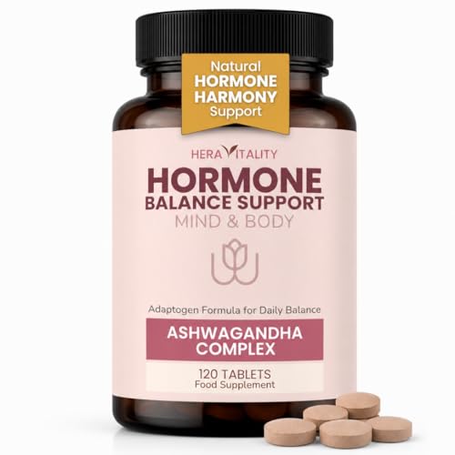 Hormone Balance Ashwagandha Mind & Body 1000mg Adaptogen Support for Stress Calm Energy Sleep & Mood Hormone Balance & Focus 120 Vegan Tablets | Cortisol Reducing Supplements