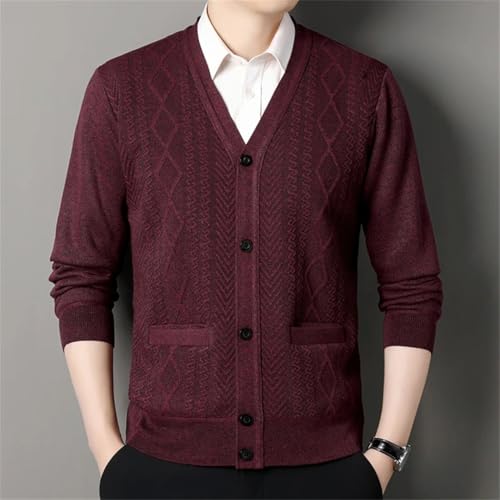 Men's Autumn Winter Cardigan V-Neck Sweater Clothes Button Knit Cardigans Knitting Sweaters Outwear4