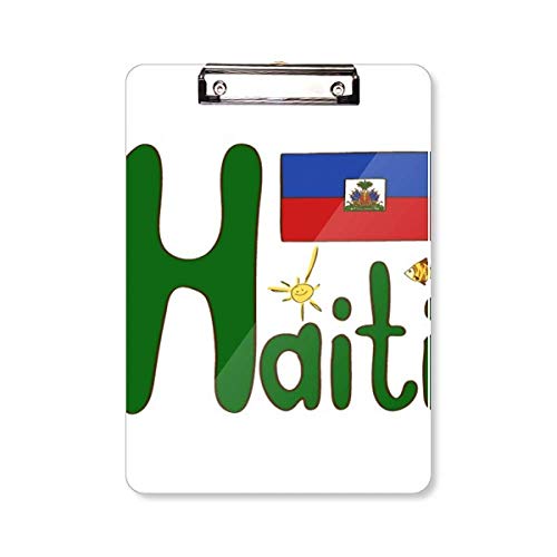 Porte-bloc A4 Haïti aux couleurs nationales avec surface lisse rigide