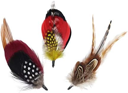 Borges & Scott - Feather Mounts for Hats (Millinery Feathers) - Pack of 8