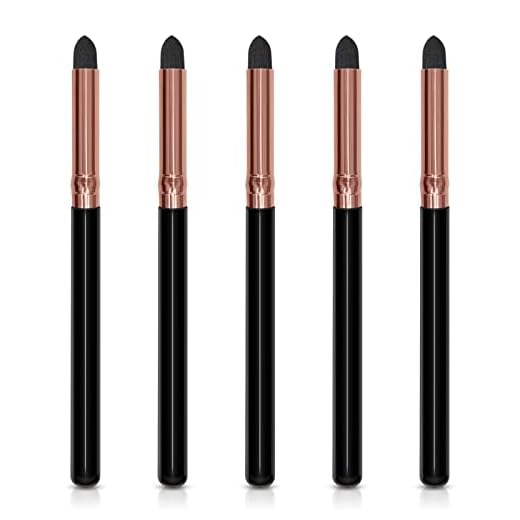 UorPoto Eyeliner Smudge Brush Stick Set,5Pcs Professional Sponge Blending Makeup Tool for Eyeshadow and Eyebrow reusable Applicator
