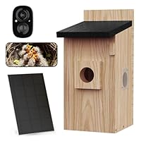 TWOPOINT Vogelhaus mit Kamera - 400W Pixel Nistkasten mit Kamera zur Echtzeit-Beobachtung des Nestbau- und Brutprozesses, IP65 wasserdicht & DIY Bausatz