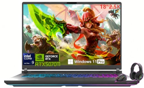 Image of ASUS ROG Strix G18 18 inch Gaming Laptop, Core Ultra 9 275HX, RTX 5070 Ti 12GB