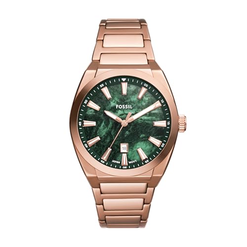 Image of Fossil Men's Everett Quartz Stainless Steel Watch, Three-Hand Watch for Men