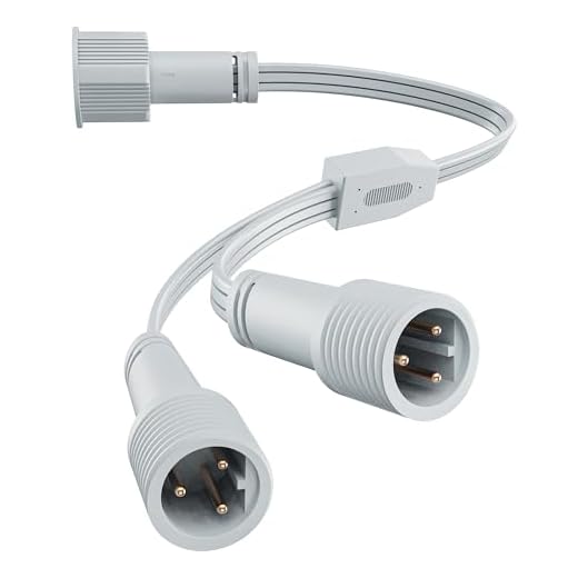 SAYSOLAK Y-Splitter for eufy Permanent Outdoor Lights E120, Y-Shaped Extension Cable (1 Female to 2 Male) Compatible with eufy E120 Smart RGBWW Eave Lights for Halloween, Christmas, Daily and Holiday