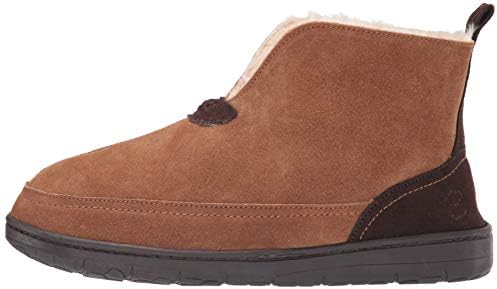 Dearfoams Men's Suede Boot Slipper, Chestnut, 11 | Image 7