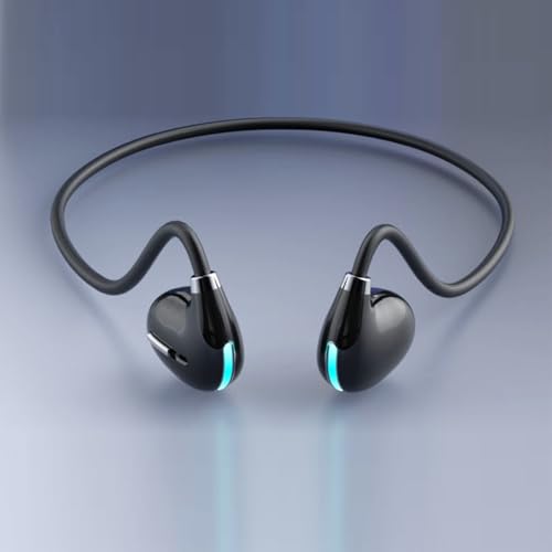 Image of Open Ear Air Conduction Wireless Bluetooth Headphones Lightweight Pain-Free Design with Active Noise Cancellation IPX4 Waterproof Clear Calls for Sports Work and Outdoor Activities-Black