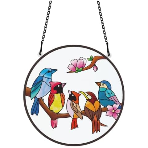 PLIGREAT Attrape Soleil Oiseaux Colorés Cover