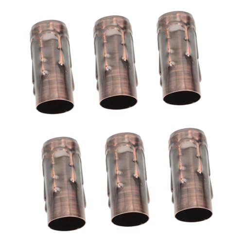 FONDOTIN 6個 泪?水管スリーブ レトロデザイン製ランプベースカバー シャンデリア用直管照明アクセサリー 簡単取り付け 多用途対応