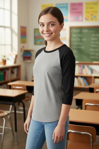 Image of ToBeInStyle Women's Classic Two Color Cotton Baseball T-Shirts