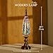 Porseme Table Lamp Decorative Turkish Arabian Desk Lamp with Handmade 3D Effect Glass and Bronze Base for Bedroom, Bedside, Living Room, Office