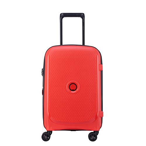 DELSEY Paris   Belmont Plus   Maleta de Cabina Rígida Fabricada con Material Reciclado y Reciclable 55x35x25 cm   34 L   S   Rojo