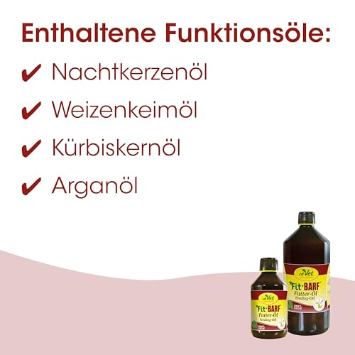 Fit-BARF Futter-Öl für Hunde & Katzen 500ml - Kaltgepresstes Leinöl, Essentielle Fettsäuren, Omega-3-Nahrungsergänzung