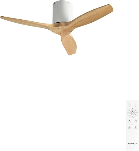 CREATE / WINDCALM S/Ventilateur ABS blanc pales effet boi…