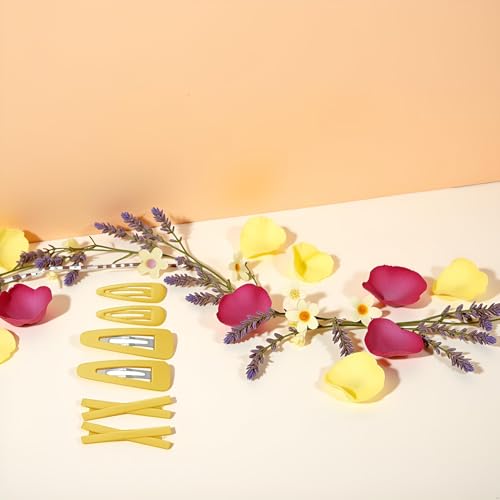 Set 7 piezas pinzas para cabello flor amarilla mujer miniatura 2