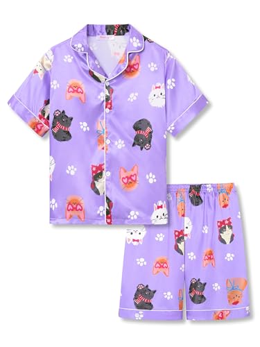 Topgal Satin Pajamas for Girls (Size 6-16)