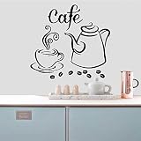 Café Art autocollant étanche autocollant mural chambre maternelle décoratif autocollant mural autocollant décoratif A2 57x61 cm