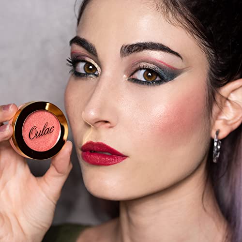 Oulac Illuminlator Blusher for Cheeks Make up Coral Blush Power Suitable for Light Tone Skin Long-Lasting Fade & Sweat Resistant - Image 3