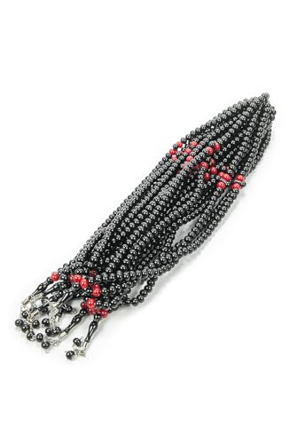 ihvan online, Tasbih Gebetsperlen 99, Set mit 10 Stück Tespih, Muslimische Gebetskette, Dhikr Tasbeeh, Islamisches Geschenke für Ramadan & Mawlid & Hajj & Umrah, Schwarz