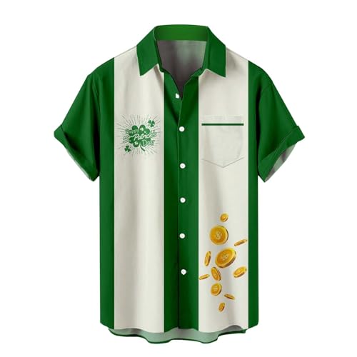 Camisas de San Valentín para hombre, manga corta, cuello de solapa, con botones, camisas de playa con estampado de flores, camisas gráficas de verano, ligeras, blusas casuales, blanco, XL