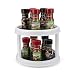 Lazy Susan Turntable Spice Organizer 2-Tier Non-Skid 10 Inch Spice Rack Cabinet Organizer 360° Rotation by WISH