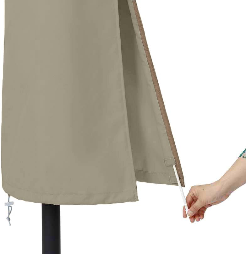 Miniatura 6 de Fundas de paraguas para sombrilla de patio de 10 a 11 pies, resistente a la decoloración, resistente a la decoloración, impermeable y duradera,