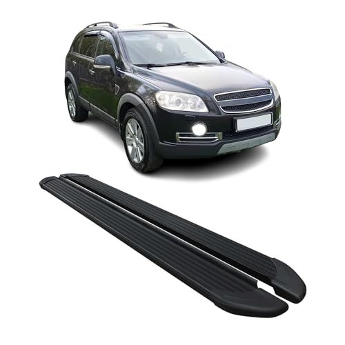 OMAC Seitenschweller Trittbretter Schweller kompatibel mit Chevrolet Captiva 2006-19 Alu Schwarz OMAC Seitenschweller Trittbretter Schweller kompatibel mit Chevrolet Captiva 2006-19 Alu Schwarz