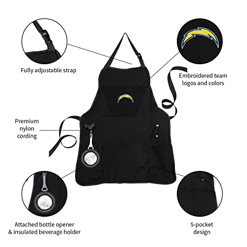 image for Team Sports America Outdoor NFL Black Grilling Apron | Los Angeles Cha