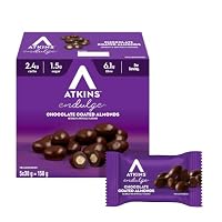 Atkins Chocolate Coated Almonds Endulge 150 g, Pack of 5, Chocolate Coated Almonds 150 grams, Pack of 5