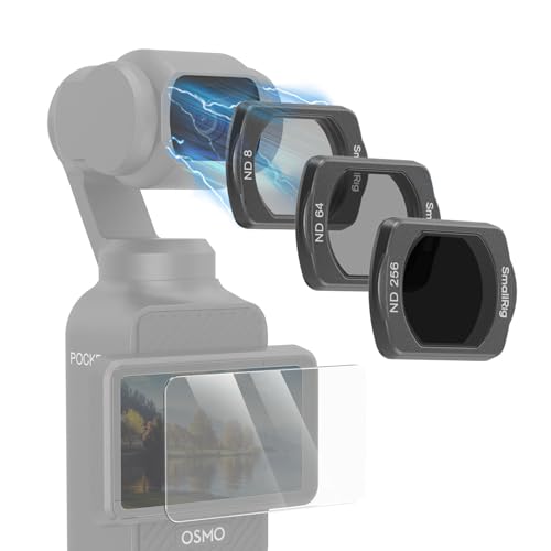 SmallRig 磁気 ND フィルター セット Dji Osmo Pocket 3用 ND8、ND64、ND256 マルチコーティング フィルターとスクリーン プロテクターが付属 屋外でのレンズ保護と露出制御用アクセサリー 4774