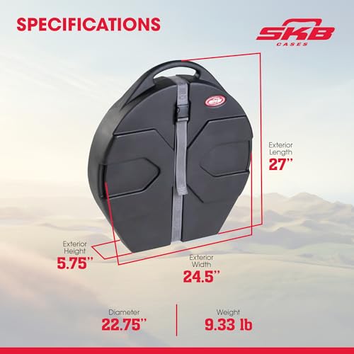 SKB 1SKB-CV8 coffre rigide noir haut de gamme pour cymbale 22 - 3