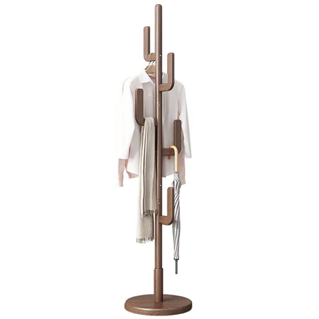 Portant à vêtements d'angle au design marron soigné pour intérieur élégant