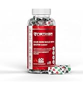 nETiXER Hair Skin Nails with 5000 MCG Biotin Gummy Vitamins, Multi-Benefit Blend, 60 Count, Straw...