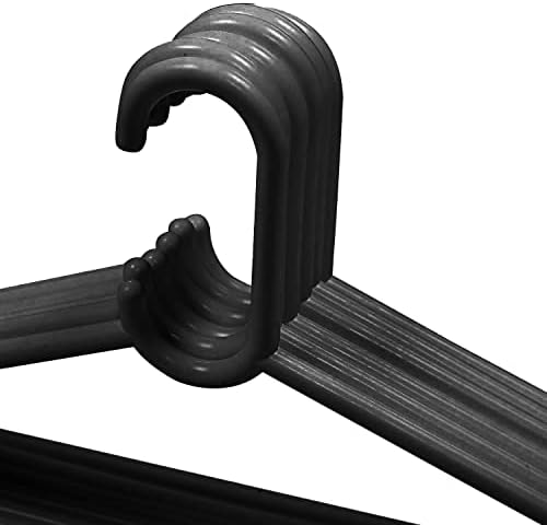 FIRST CHOICE KAYA Plastic Wardrobe Hanger Pack of 20 Black Color Home clothes Heavy duty Thick Space Saving for Coat, Jackets, Shirts, Pant, Trouser -Durable, Slim & Strong Hangers Sold by KAYA LTD