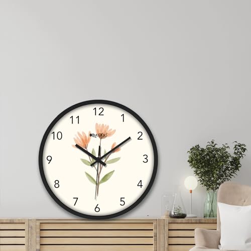 Image of Olive Tree Wall Clock 12 inch Decorative Plastic Wall Clock Movement Classic Clock Battery Operated Round Easy to Read for Room /Home /Kitchen /Bedroom /Office /School - 9140