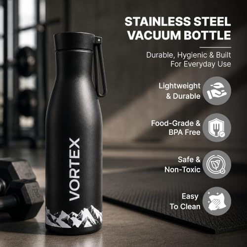 Image of The Better Home Vortex Series Insulated Water Bottle 860ml | Stainless Steel Vacuum Bottle | Hot 12 Hrs & Cold 16 Hrs | Leak Proof & Sweat Proof | BPA Free Sports Bottle for Gym, Travel, Office