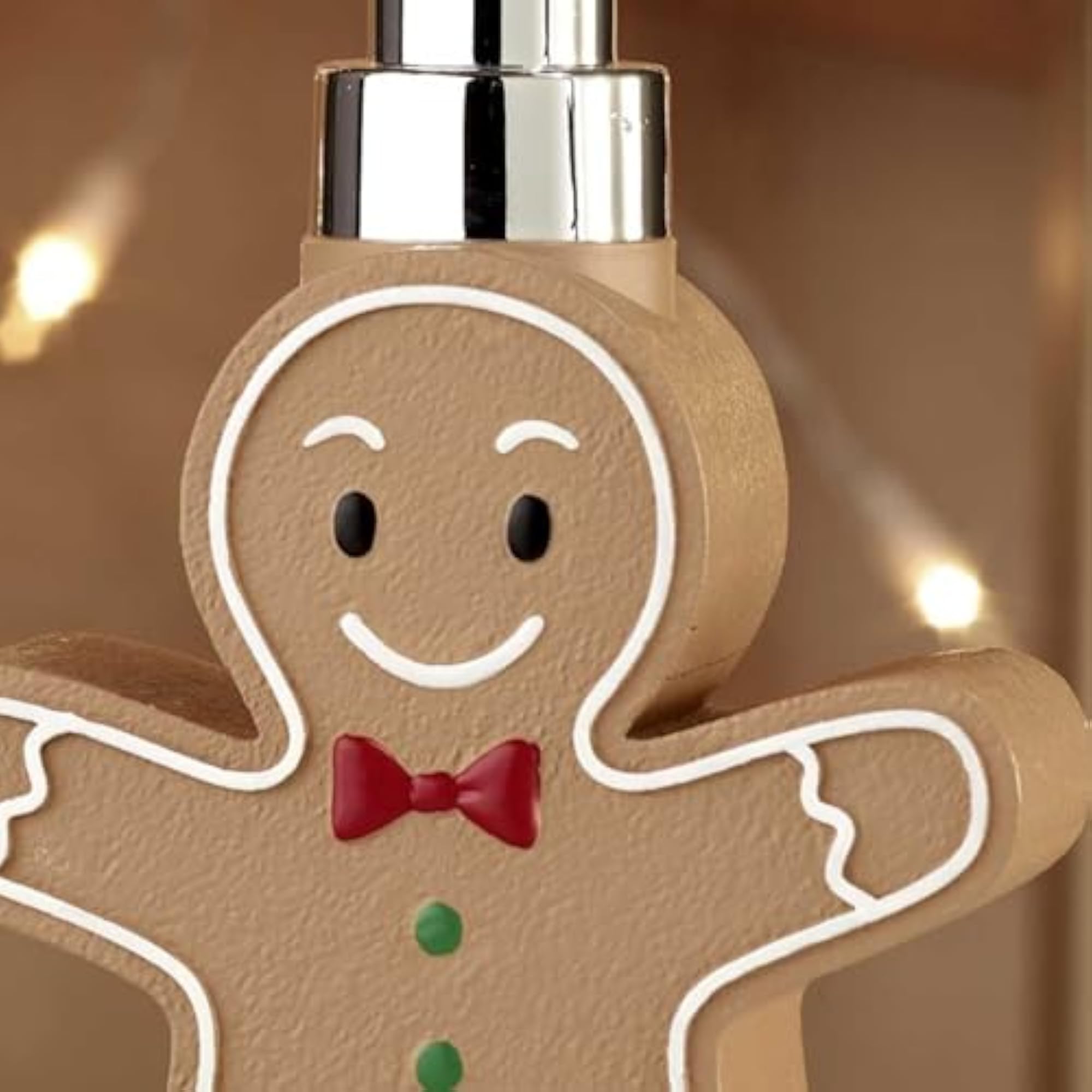 Hand-Painted Resin Lotion Pump Dispenser, Holiday Decor