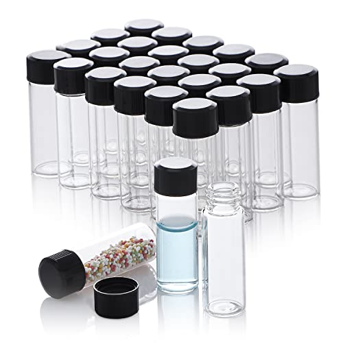 100 Pack 4Ml Glass Vials With Screw Caps, Clear Liquid Sample Vial Bottles, Lab/Travel Storage Vials For Essential Oil, Perfume, Meds, Reagent, Anointing Oil #TOP21